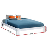 darrahopens Furniture > Bedroom Artiss Bed Frame Queen Wooden Bed Base Frame Size Timber Mattress Platform