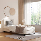 Darrahopens Furniture > Bedroom Artiss Bed Frame Single Size Boucle Fabric Mattress Base Platform Wooden