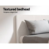 Darrahopens Furniture > Bedroom Artiss Bed Frame Single Size Boucle Fabric Mattress Base Platform Wooden