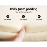 Darrahopens Furniture > Bedroom Artiss Bed Frame Single Size Boucle Fabric Mattress Base Platform Wooden