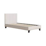 Darrahopens Furniture > Bedroom Artiss Bed Frame Single Size Boucle Fabric Mattress Base Platform Wooden