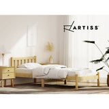 Darrahopens Furniture > Bedroom Artiss Bed Frame Wooden Single Size SOFIE Pine Timber Mattress Base OAK