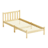Darrahopens Furniture > Bedroom Artiss Bed Frame Wooden Single Size SOFIE Pine Timber Mattress Base OAK