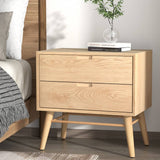 Darrahopens Furniture > Bedroom Artiss Bedside Table 2 Drawers Side End Table Nightstand Legs Bedroom Storage