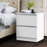 darrahopens Furniture > Bedroom Artiss Bedside Table Cabinet Lamp Side Tables Drawers Nightstand Unit White