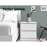darrahopens Furniture > Bedroom Artiss Bedside Table Cabinet Lamp Side Tables Drawers Nightstand Unit White