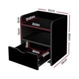 darrahopens Furniture > Bedroom Artiss Bedside Table Drawer - Black