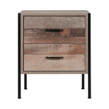 darrahopens Furniture > Bedroom Artiss Bedside Table Drawers Nightstand Metal Oak