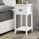 darrahopens Furniture > Bedroom Artiss Bedside Table Nightstand Drawer Storage Cabinet Lamp Side Shelf White