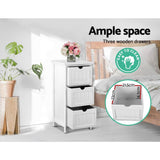 darrahopens Furniture > Bedroom Artiss Bedside Table - White