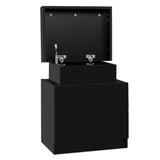 darrahopens Furniture > Bedroom Artiss Bedside Tables 2 Drawers Side Table Storage Nightstand Black Bedroom Wood