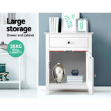 darrahopens Furniture > Bedroom Artiss Bedside Tables Big Storage Drawers Cabinet Nightstand Lamp Chest White