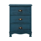 darrahopens Furniture > Bedroom Artiss Bedside Tables Drawers Side Table Cabinet Vintage Blue Storage Nightstand