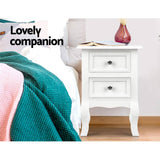 darrahopens Furniture > Bedroom Artiss Bedside Tables Drawers Side Table French Storage Cabinet Nightstand Lamp
