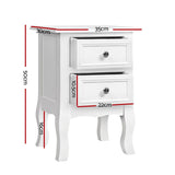 darrahopens Furniture > Bedroom Artiss Bedside Tables Drawers Side Table French Storage Cabinet Nightstand Lamp