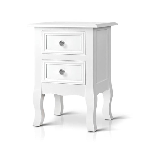 darrahopens Furniture > Bedroom Artiss Bedside Tables Drawers Side Table French Storage Cabinet Nightstand Lamp