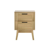 Darrahopens Furniture > Bedroom Artiss Bedside Tables Rattan 2 Drawers Side Table Nightstand Storage Cabinet