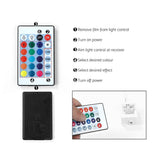 darrahopens Furniture > Bedroom Artiss Bedside Tables Side Table Drawers RGB LED High Gloss Nightstand Black