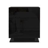 darrahopens Furniture > Bedroom Artiss Bedside Tables Side Table RGB LED Lamp 3 Drawers Nightstand Gloss Black