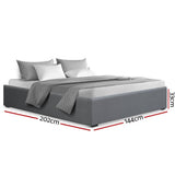 darrahopens Furniture > Bedroom Artiss Double Full Size Gas Lift Bed Frame Base With Storage Platform Fabric