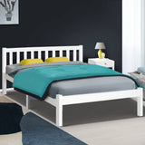 darrahopens Furniture > Bedroom Artiss Double Full Size Wooden Bed Frame SOFIE Pine Timber Mattress Base Bedroom