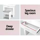 darrahopens Furniture > Bedroom Artiss Dressing Table Mirror Stool Mirror Jewellery Cabinet Makeup Storage Desk