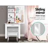darrahopens Furniture > Bedroom Artiss Dressing Table Mirror Stool Mirror Jewellery Cabinet Makeup Storage Desk