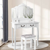 darrahopens Furniture > Bedroom Artiss Dressing Table with Mirror - White