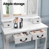 darrahopens Furniture > Bedroom Artiss Dressing Table with Mirror - White