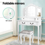 darrahopens Furniture > Bedroom Artiss Dressing Table with Mirror - White