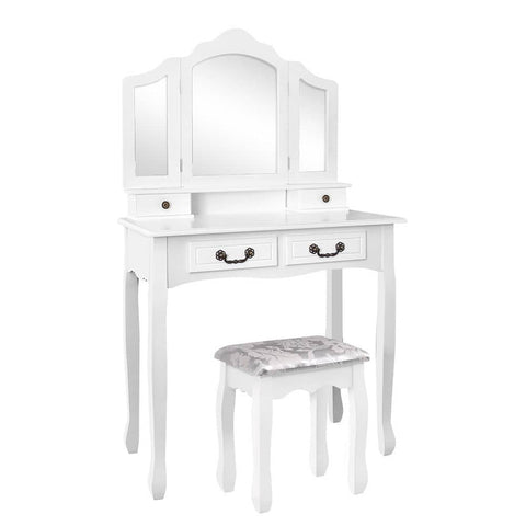 darrahopens Furniture > Bedroom Artiss Dressing Table with Mirror - White