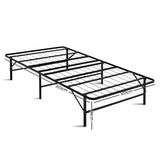darrahopens Furniture > Bedroom Artiss Folding Bed Frame Metal Bed Base King Single Size Portable Black