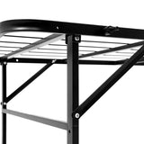 darrahopens Furniture > Bedroom Artiss Folding Queen Metal Bed Frame - Black