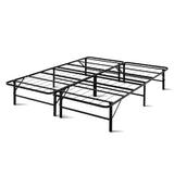 darrahopens Furniture > Bedroom Artiss Folding Queen Metal Bed Frame - Black