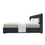 darrahopens Furniture > Bedroom Artiss Issa Bed Frame Fabric Gas Lift Storage - Charcoal King