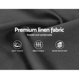 darrahopens Furniture > Bedroom Artiss Issa Bed Frame Fabric Gas Lift Storage - Charcoal Queen