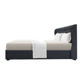 darrahopens Furniture > Bedroom Artiss Issa Bed Frame Fabric Gas Lift Storage - Charcoal Queen