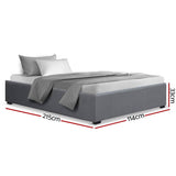 darrahopens Furniture > Bedroom Artiss King Single Size Gas Lift Bed Frame Base With Storage Platform Fabric