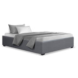 darrahopens Furniture > Bedroom Artiss King Single Size Gas Lift Bed Frame Base With Storage Platform Fabric
