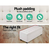 darrahopens Furniture > Bedroom Artiss Large Fabric Storage Ottoman - Beige