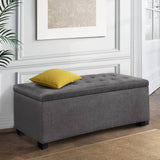 darrahopens Furniture > Bedroom Artiss Large Fabric Storage Ottoman - Grey