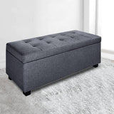 darrahopens Furniture > Bedroom Artiss Large Fabric Storage Ottoman - Grey