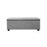 darrahopens Furniture > Bedroom Artiss Large Fabric Storage Ottoman - Light Grey