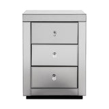 darrahopens Furniture > Bedroom Artiss Mirrored Bedside table Drawers Furniture Mirror Glass Presia Smoky Grey