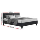 darrahopens Furniture > Bedroom Artiss Neo Bed Frame Fabric - Charcoal Queen