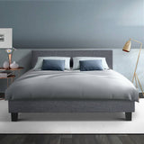 darrahopens Furniture > Bedroom Artiss Neo Bed Frame Fabric - Grey Double