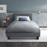 darrahopens Furniture > Bedroom Artiss Neo Bed Frame Fabric - Grey King Single