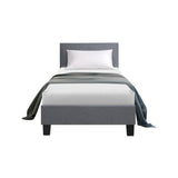 darrahopens Furniture > Bedroom Artiss Neo Bed Frame Fabric - Grey King Single