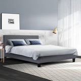 darrahopens Furniture > Bedroom Artiss Neo Bed Frame Fabric - Grey Queen