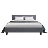darrahopens Furniture > Bedroom Artiss Neo Bed Frame Fabric - Grey Queen